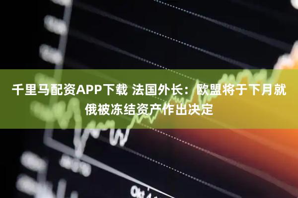 千里马配资APP下载 法国外长：欧盟将于下月就俄被冻结资产作出决定